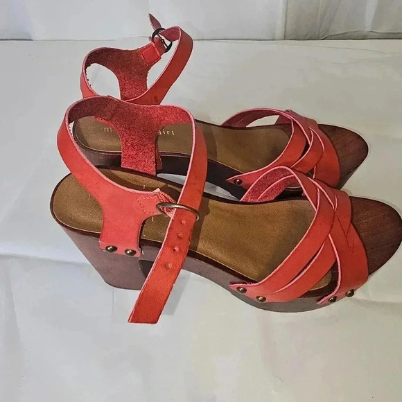 NWOT Madden Girl orange chunky heel sandles - Picture 2 of 10